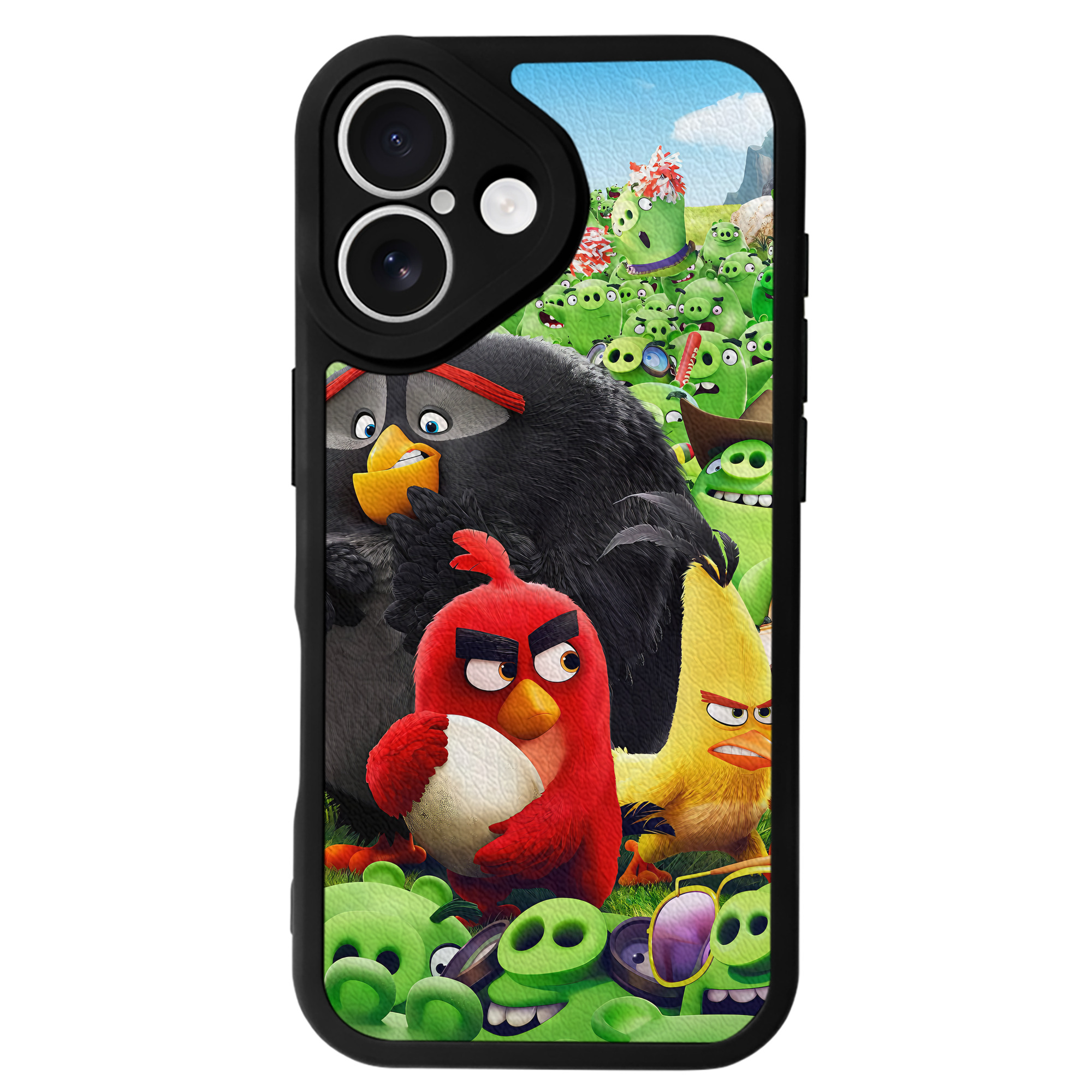 （画像用） Angry Birds アングリーバード 【iPhone 16シリーズ対応】シリコンスマホケース（レザー調） 材質：シリコン
